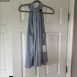 Eloquii Light Blue Halter Blouse